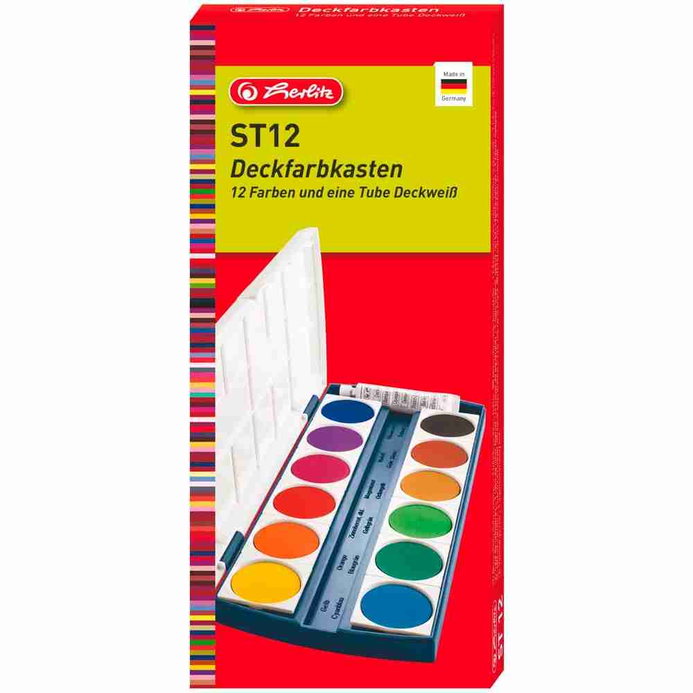 herlitz ST12 Wasserfarbkasten 12 Farben