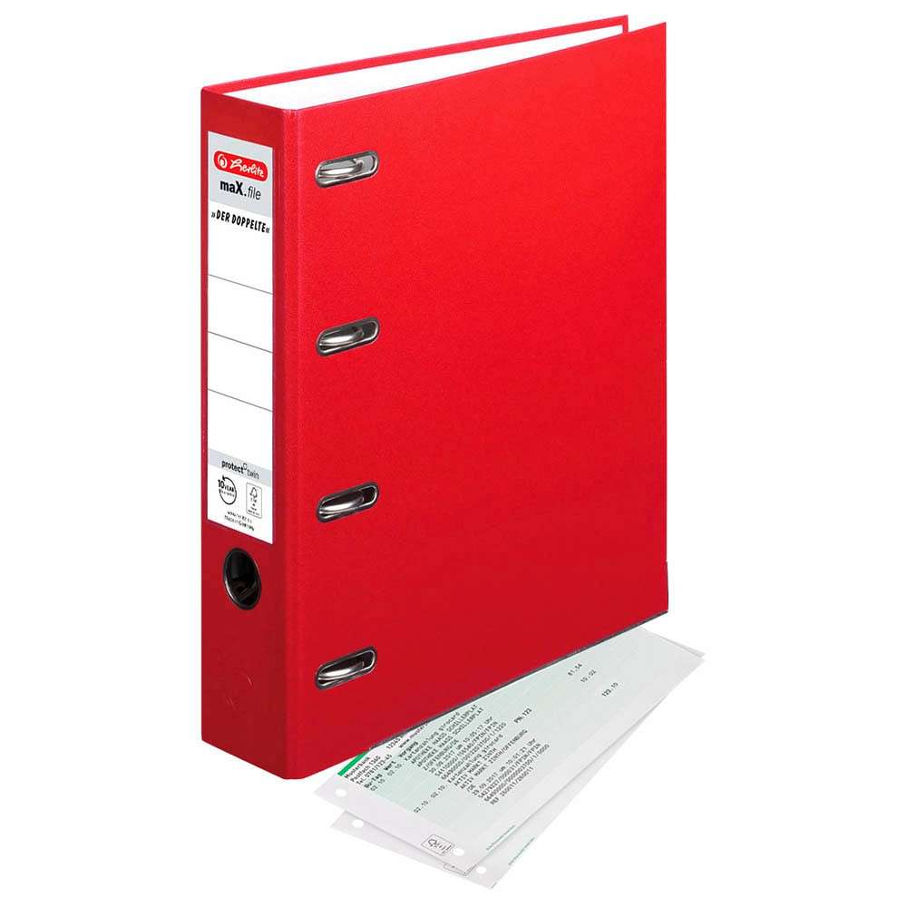 herlitz Wolkenmarmor-Papier Doppelordner Karton 7,0 cm