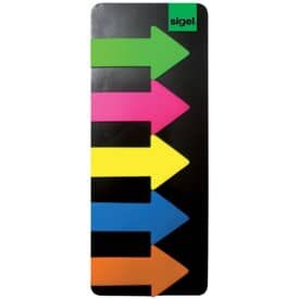 Haftmarker Folie gr. Pfeil 55 x 137mm grün/blau/pink/gelb/orange