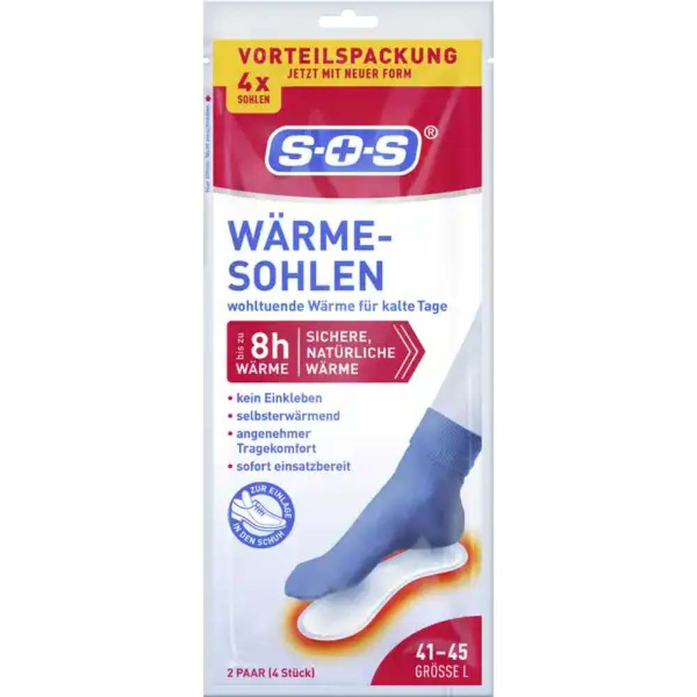 SOS Wärme-Sohlen (Gr. 41-45) Vorteilspackung